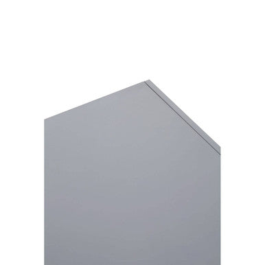 Grey Powder Coated Metal Square Side Table with Open Mesh Shelf, Acero