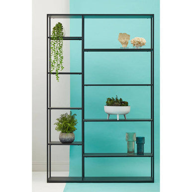 Acero Black Metal Multi Tier Shelf Unit