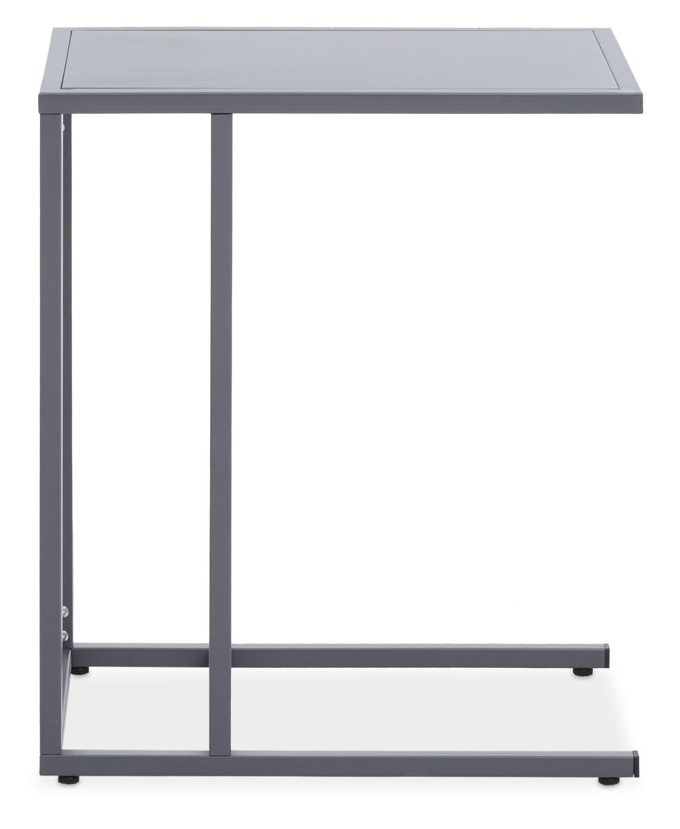 Acero Grey Metal C Shape Side Table