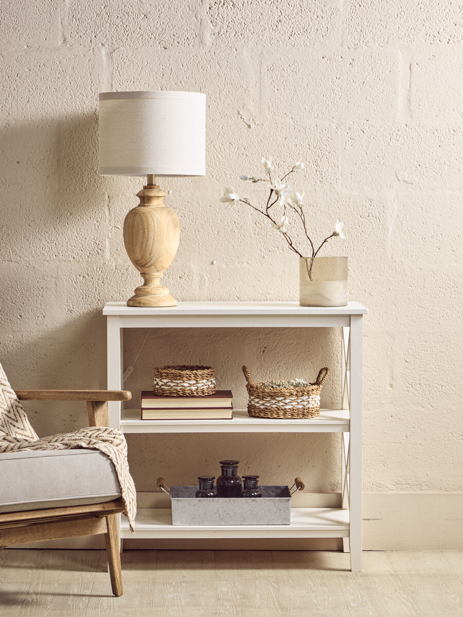 Heritage Three Shelf White Bookcase