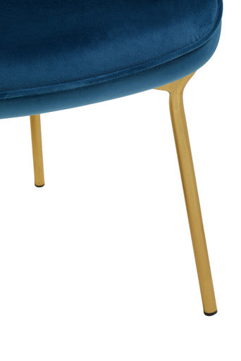 Stockholm Blue Velvet Tufted Chair