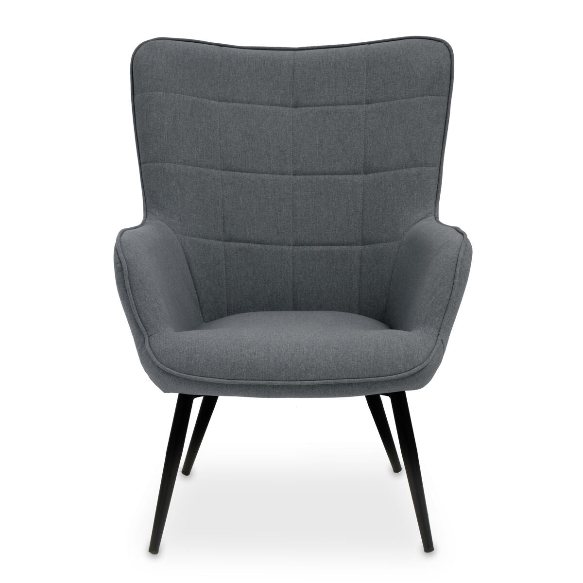 Stockholm Grey Fabric Tufted Chair