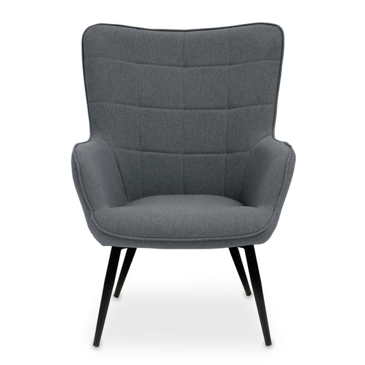 Stockholm Grey Fabric Tufted Chair