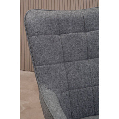 Stockholm Grey Fabric Tufted Chair