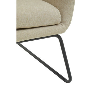 Stockholm Natural Chair With Black Metal Frame