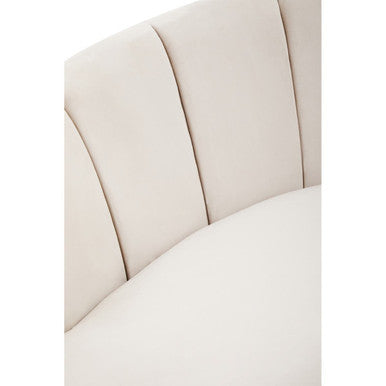 3 Seater Beige Velvet Sofa, Hasna