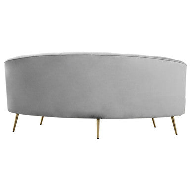 3 Seater Grey Velvet Sofa, Hasna