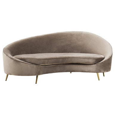 3 Seater Mink Velvet Sofa, Hasina