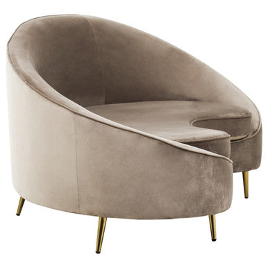 3 Seater Mink Velvet Sofa, Hasina