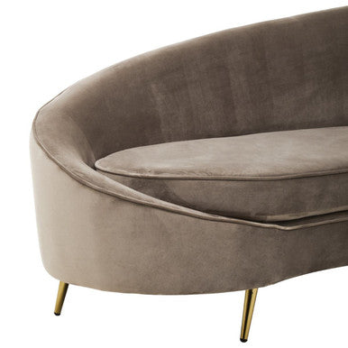 3 Seater Mink Velvet Sofa, Hasina