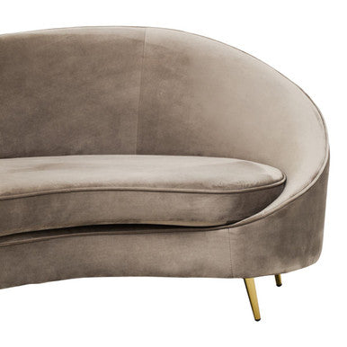 3 Seater Mink Velvet Sofa, Hasina