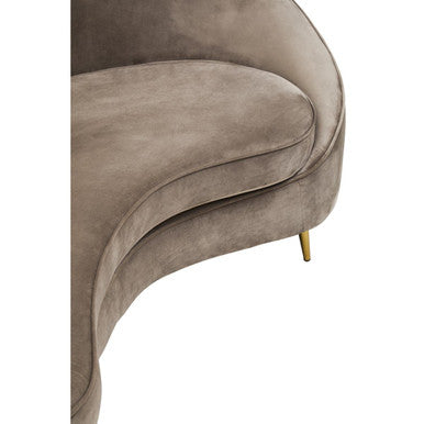 3 Seater Mink Velvet Sofa, Hasina