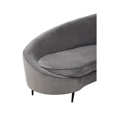3 Seater Grey Velvet Sofa, Hasina