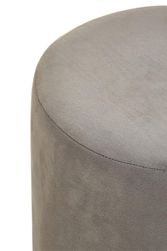 Haley Grey Velvet Pouffe