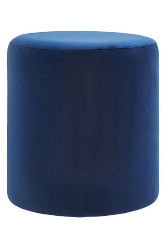 Haley Midnight Navy Velvet Pouffe