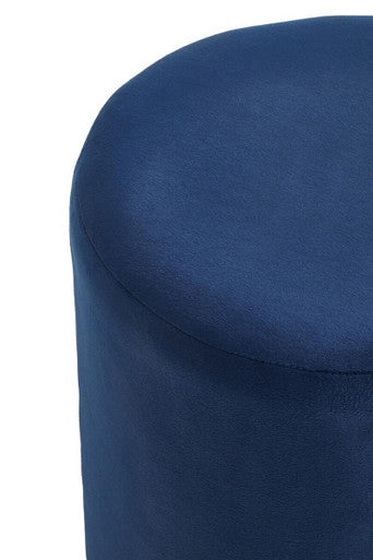 Haley Midnight Navy Velvet Pouffe