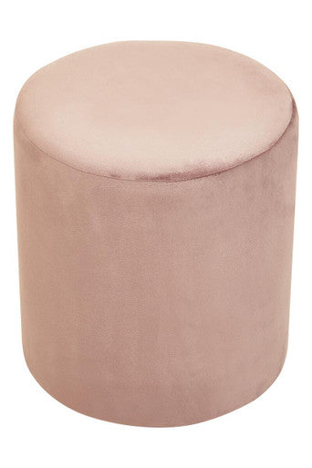 Haley Dusty Pink Velvet Pouffe