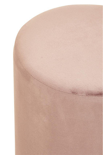 Haley Dusty Pink Velvet Pouffe