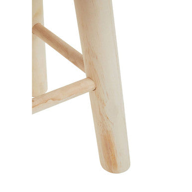 Lentigo White Cotton Rope Woven Round Stool