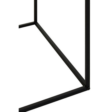Natural Rattan Top and Black Metal Coffee Table, Depok