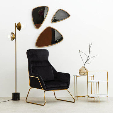 Trosa Two Tier White And Gold Side Table