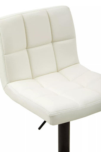 Baina White Faux Leather Bar Chair
