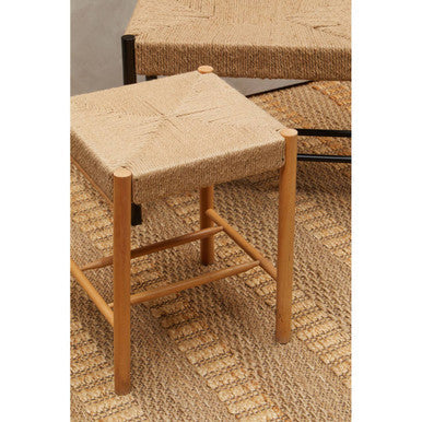 Bandar Natural Rope and Beechwood Stool