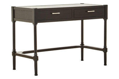 Heritage Two Drawer Black Finish Desk