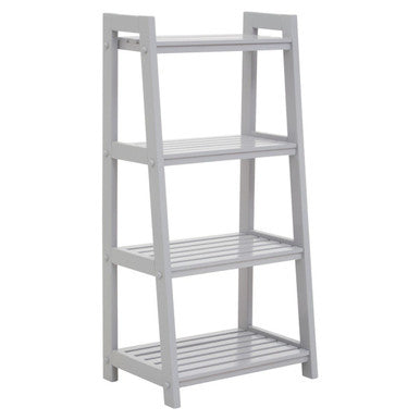 Chester Grey Wood Four Tier Shelf Unit