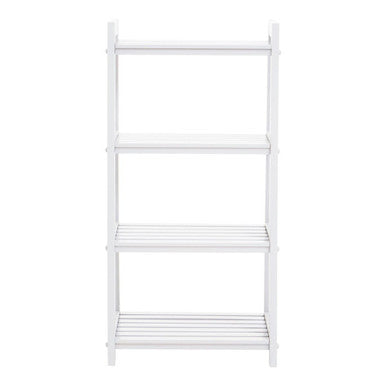 Chester White Wood Four Tier Shelf Unit