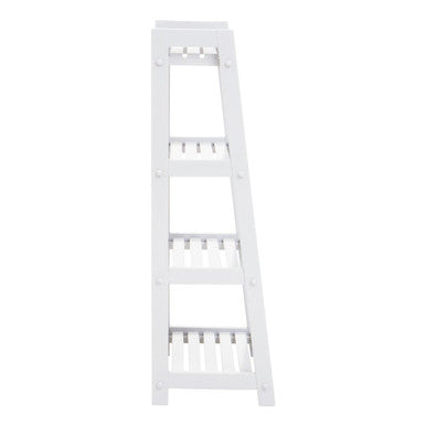 Chester White Wood Four Tier Shelf Unit