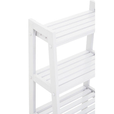 Chester White Wood Four Tier Shelf Unit