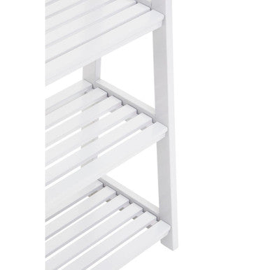 Chester White Wood Four Tier Shelf Unit