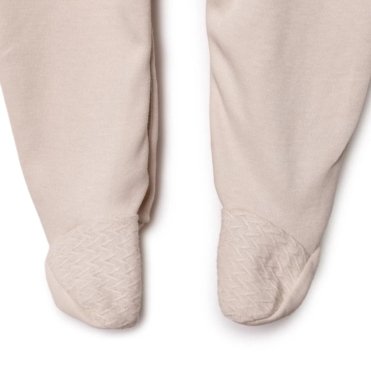 Bebetto Boys Footed Sleepsuit Snap Fastening Little Boss Shirt Collar Full Length Long Sleeve - Beige