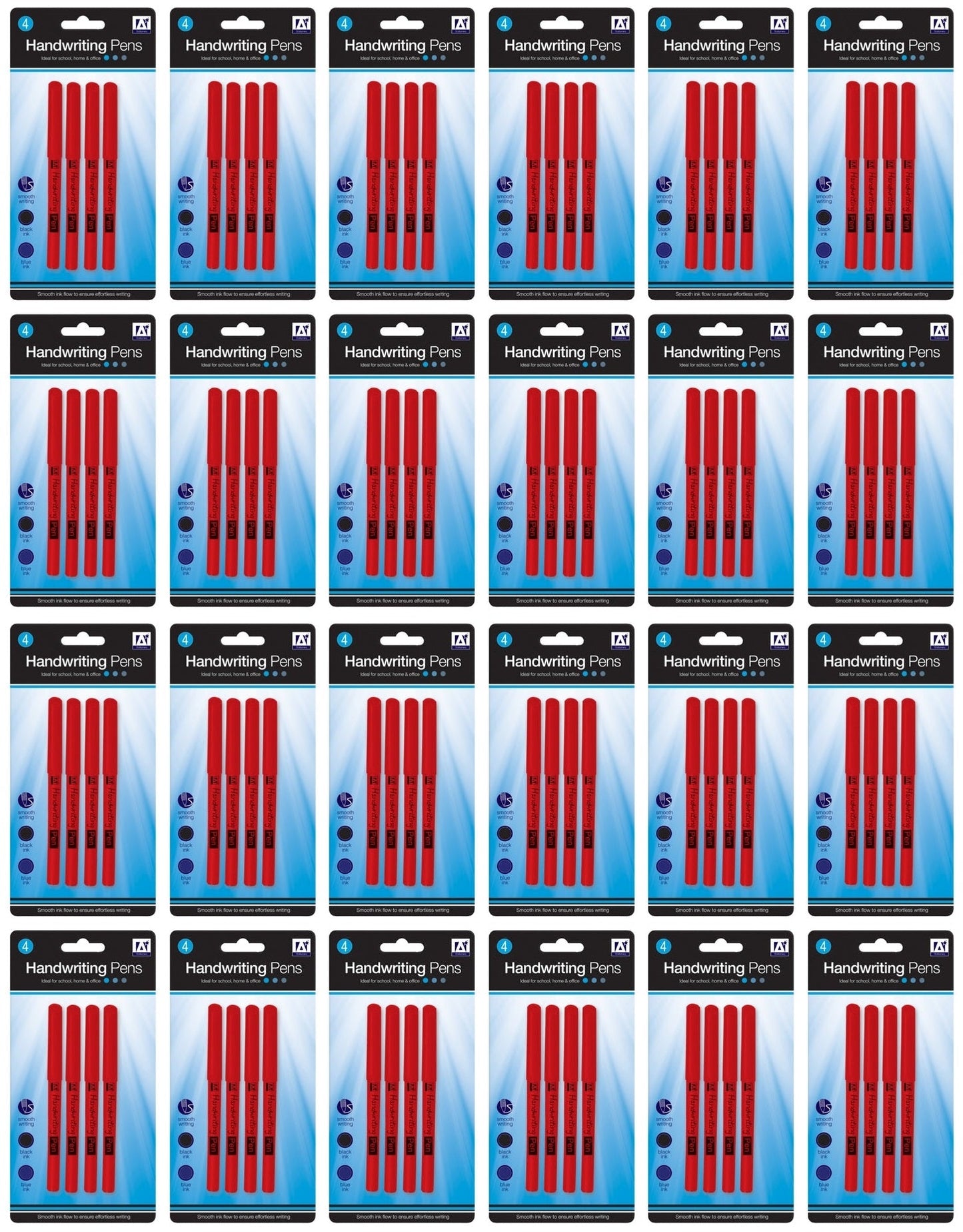 24 x Stat  4 Handwriting Pens Blue/Blk
