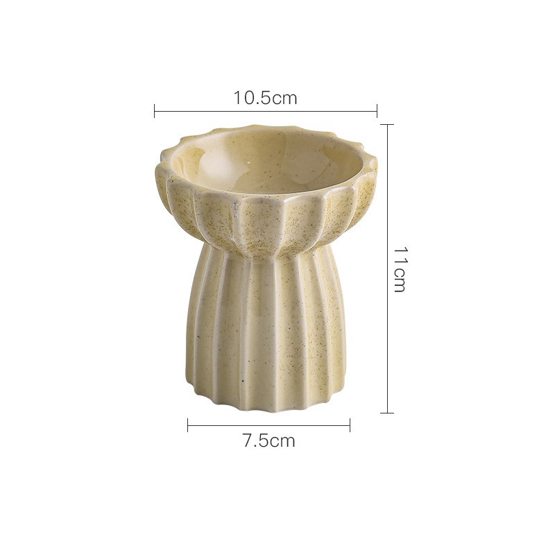 Ceramic tall cat bowl