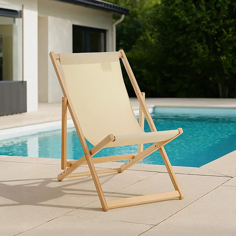 Beauport Cream Deck Chair