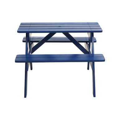 Brighton Blue Wooden Kids Picnic Bench