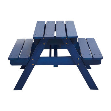 Brighton Blue Wooden Kids Picnic Bench