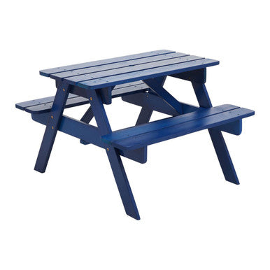 Brighton Blue Wooden Kids Picnic Bench