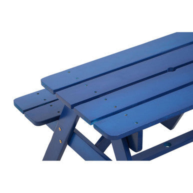 Brighton Blue Wooden Kids Picnic Bench