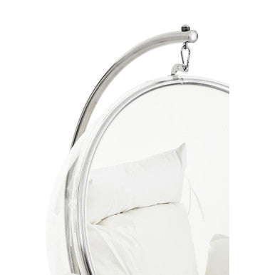 Goa Hanging Bubble Chair With Cream Cushions