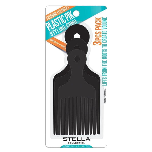 Stella Collection Plastic Styling Comb for Precise Sectioning & Smooth Styling - Model No. 2470BLA