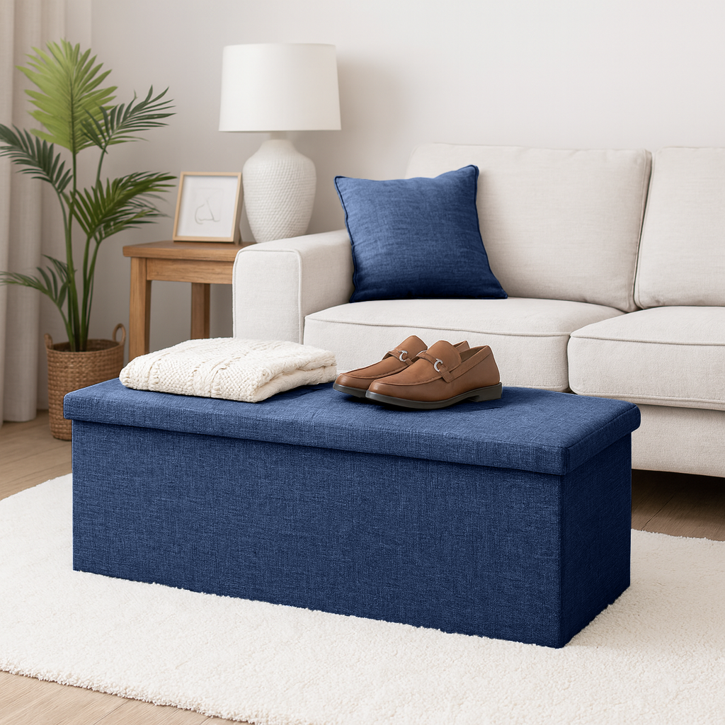 Foldable Storage Ottoman - 111 x 37 x 39cm