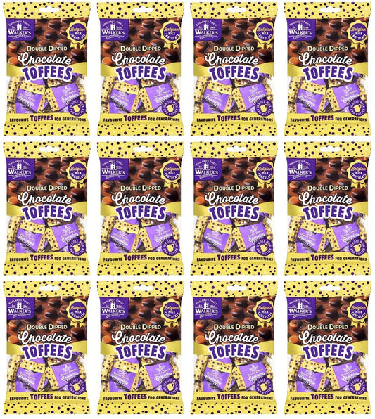 12 x Walker's Nonsuch Double Dipped Chocolate Toffees 135G