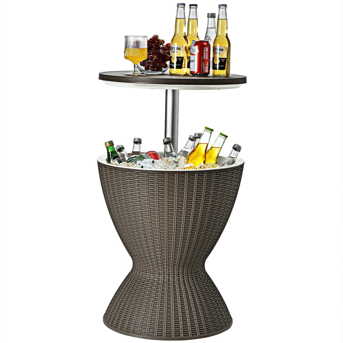 30L Patio Cool Box with Pop-Up Lid-Black