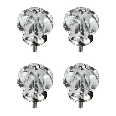 Victorian Style Set of 4 Clear Acrylic Drawer Knobs