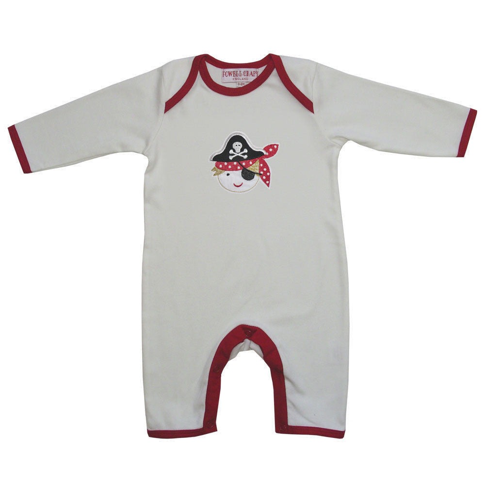 Baby Boy Pirate Powellcraft Soft Cotton Onesie Jumpsuit Romper   6-12mths