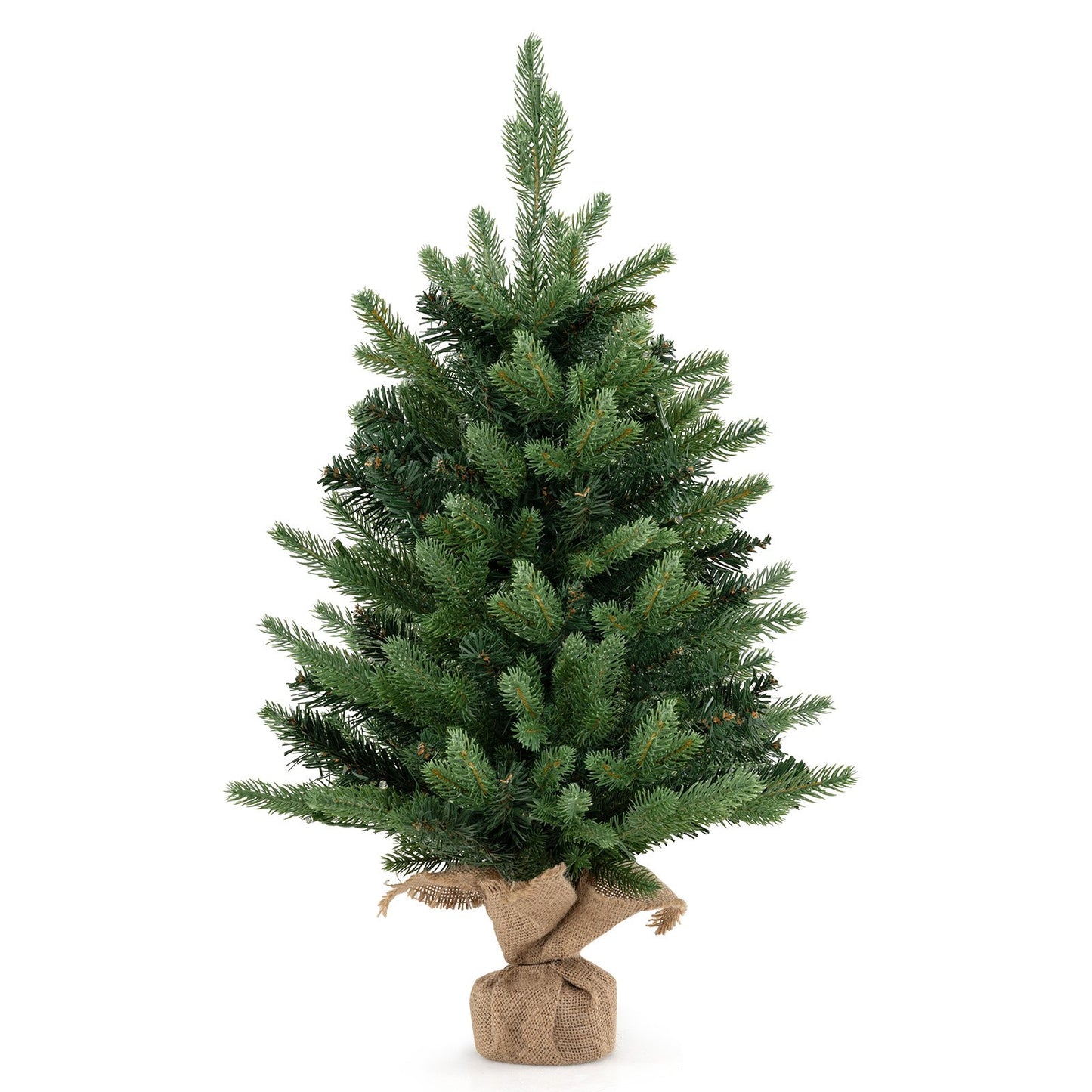 24 Inch Artificial Xmas Tree Tabletop Christmas Tree with 234 PE PVC Branch Tips