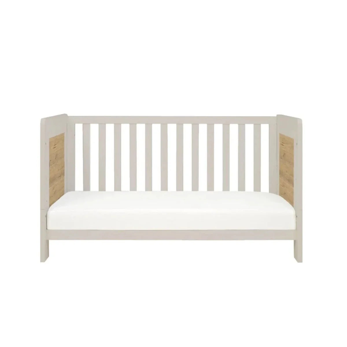 Tutti Bambini Alba Mini Cot Bed - White Sand / Distressed Oak